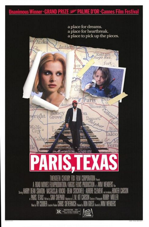 the movie poster: Paris, Texas (1984)