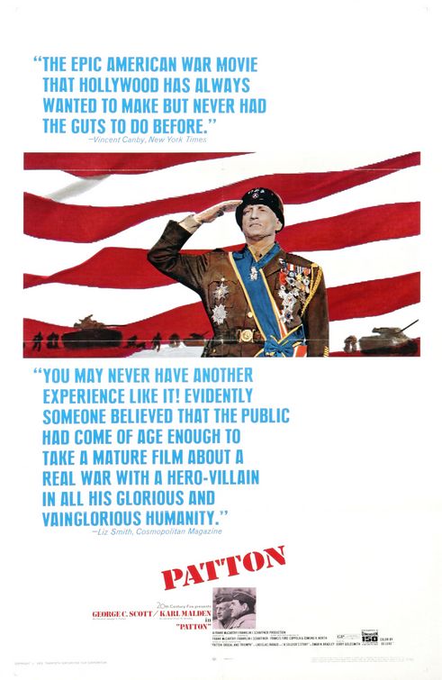 the movie poster: Patton (1970)