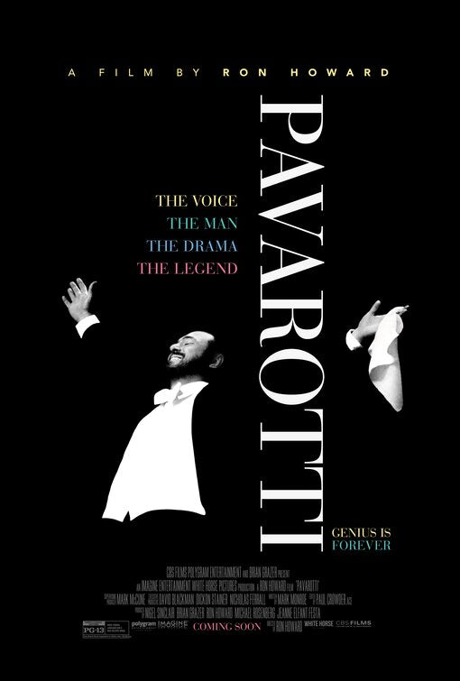 1000 piece jigsaw puzzle for the movie poster: Pavarotti (2019)