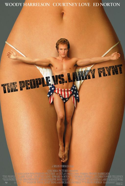 the movie poster: The People Vs. Larry Flynt (1996) ver2