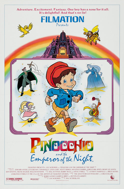 1000 piece jigsaw puzzle for the movie poster: Pinocchio and the Emperor of the Night (1987)