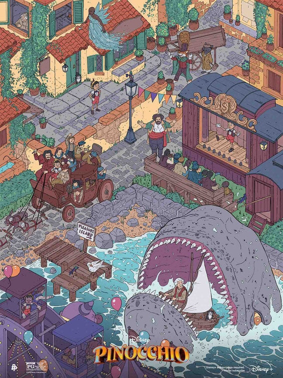 1000 piece jigsaw puzzle for the movie poster: Pinocchio (2022) ver15