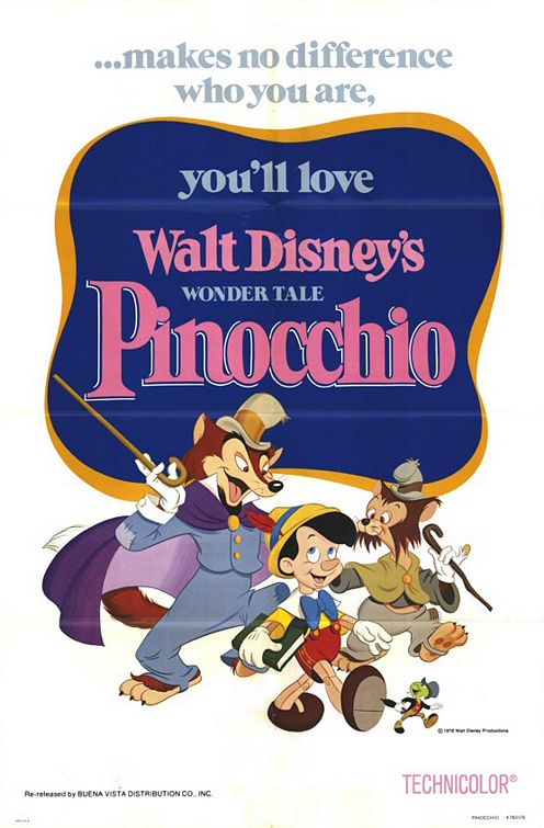 the movie poster: Pinocchio (1940) ver2