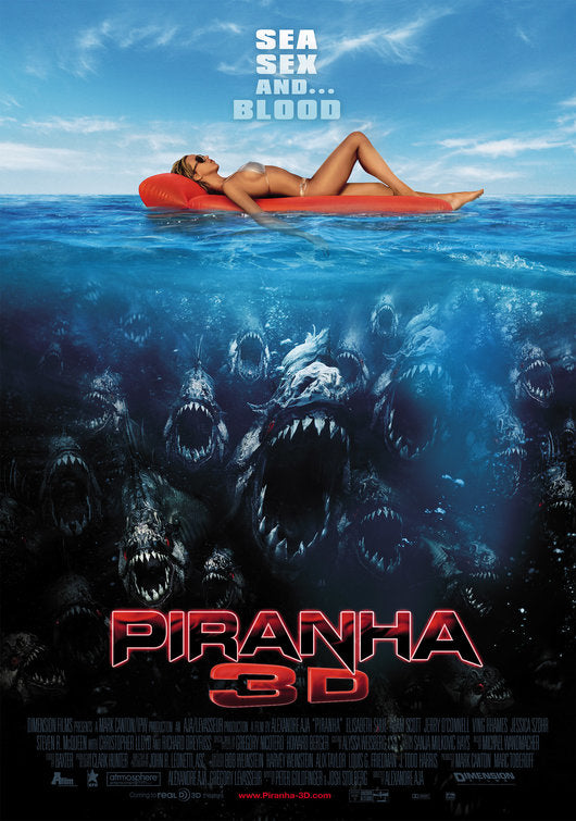 1000 piece jigsaw puzzle for the movie poster: Piranha 3-D (2010) ver4