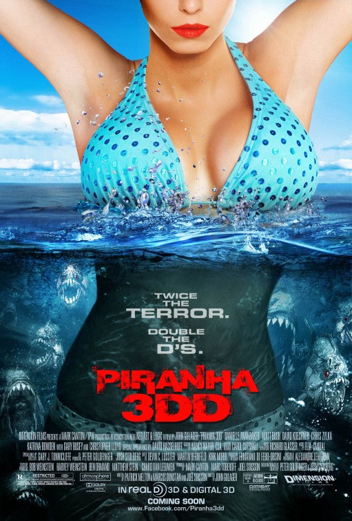 1000 piece jigsaw puzzle for the movie poster: Piranha 3DD (2012) ver4