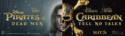 1000 piece jigsaw puzzle for the movie poster: Pirates of the Caribbean: Dead Men Tell No Tales (2017) ver27