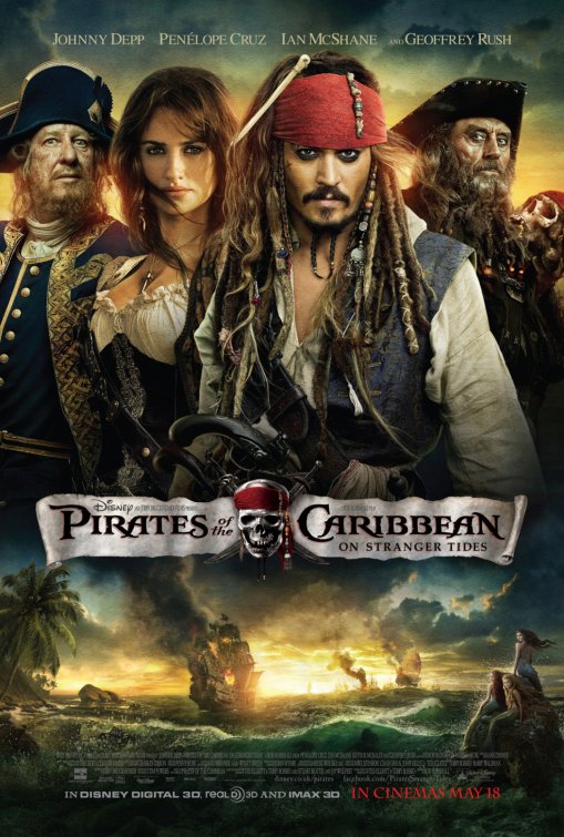 1000 piece jigsaw puzzle for the movie poster: Pirates of the Caribbean: On Stranger Tides (2011) ver9