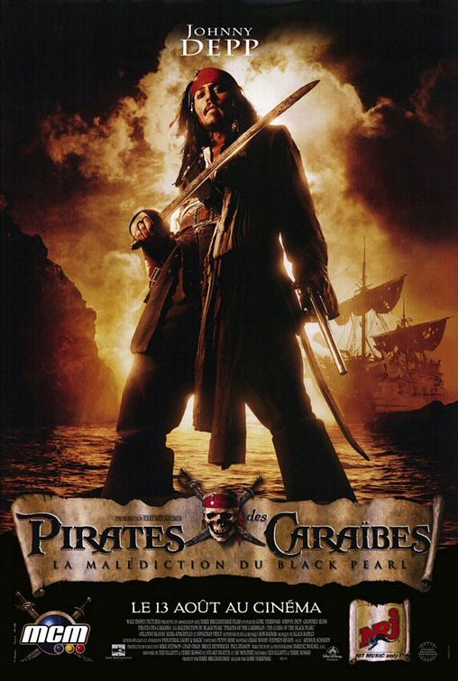 the movie poster: Pirates of the Caribbean: The Curse of the Black Pearl (2003) ver10