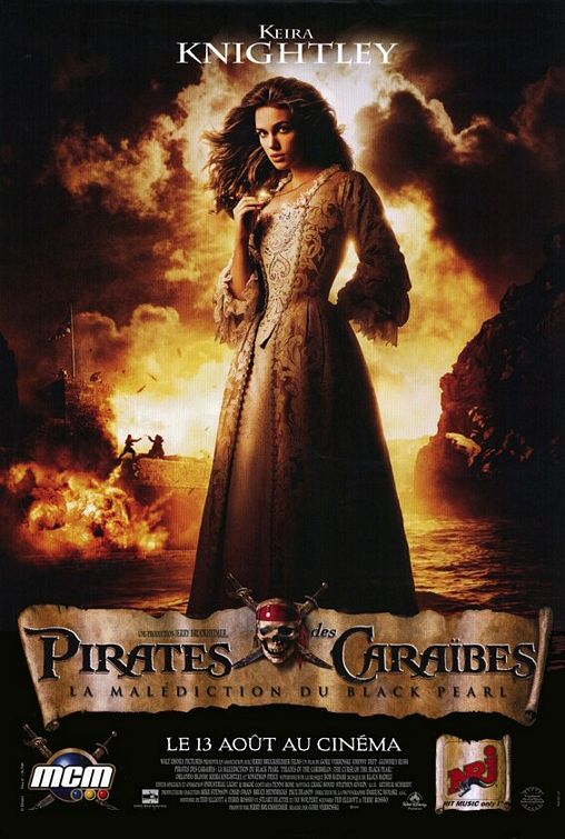 the movie poster: Pirates of the Caribbean: The Curse of the Black Pearl (2003) ver11