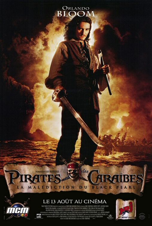 the movie poster: Pirates of the Caribbean: The Curse of the Black Pearl (2003) ver12