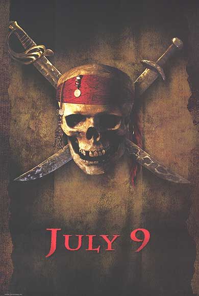 the movie poster: Pirates of the Caribbean: The Curse of the Black Pearl (2003) ver8