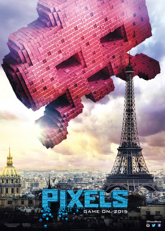 1000 piece jigsaw puzzle for the movie poster: Pixels (2015) ver2
