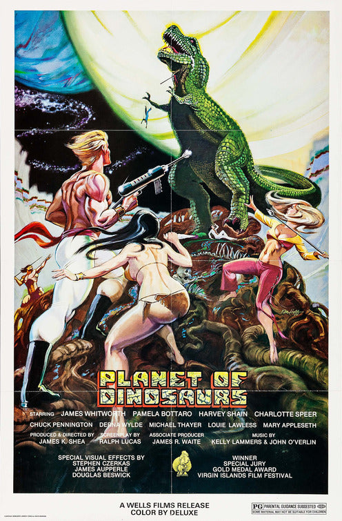 1000 piece jigsaw puzzle for the movie poster: Planet of Dinosaurs (1979)