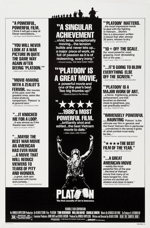 the movie poster: Platoon (1986) ver6