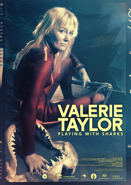 1000 piece jigsaw puzzle for the movie poster: Playing with Sharks: The Valerie Taylor Story (2021) ver2