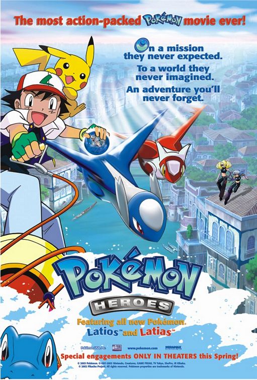 the movie poster: Pokemon Heroes (2003)