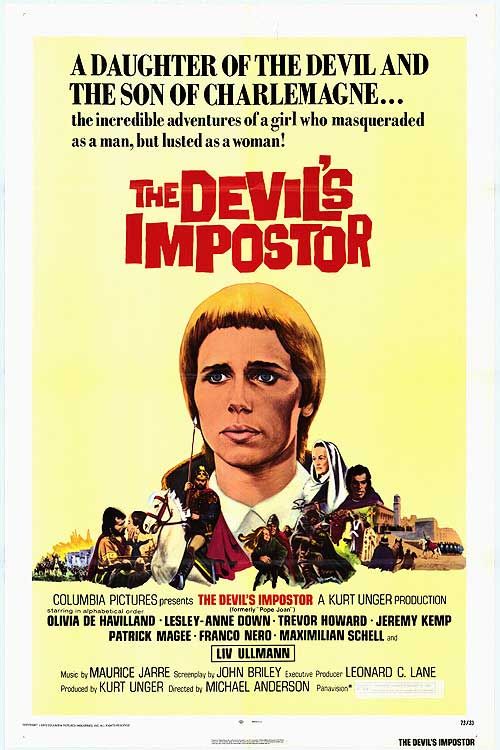 the movie poster: Pope Joan (aka The Devil's Impostor) (1972)