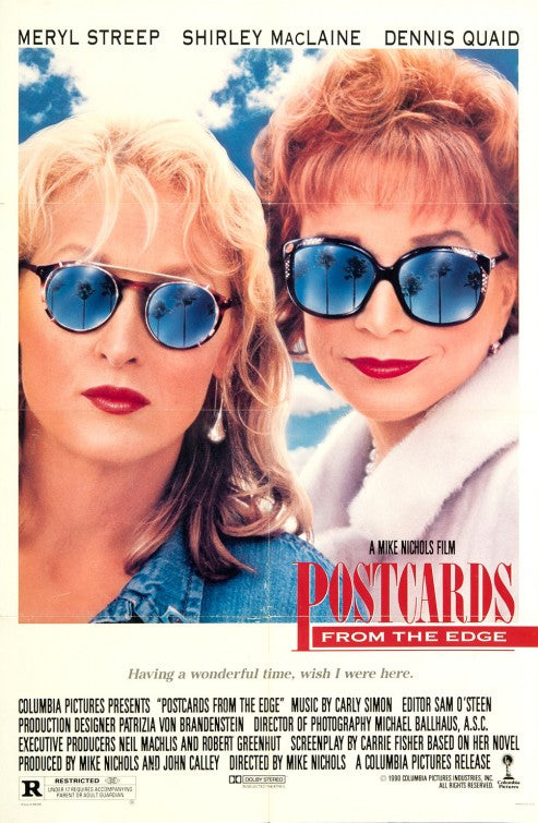 the movie poster: Postcards from the Edge (1990)