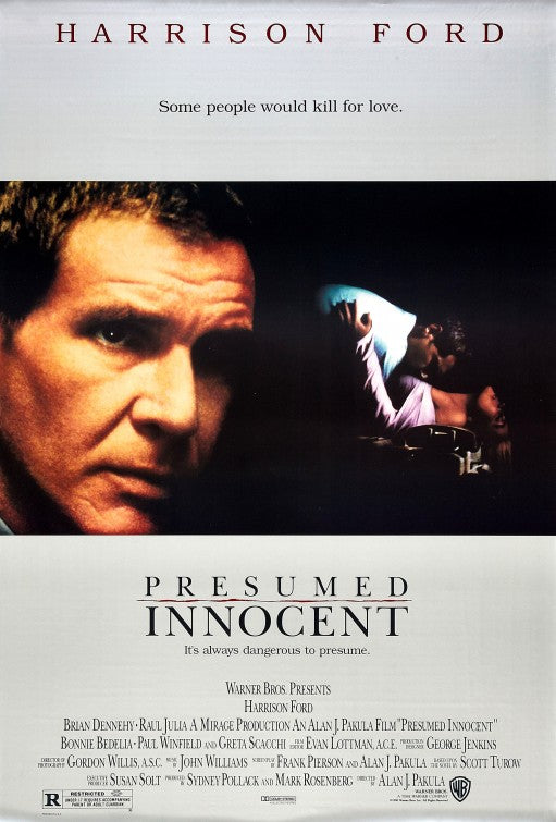 the movie poster: Presumed Innocent (1990)