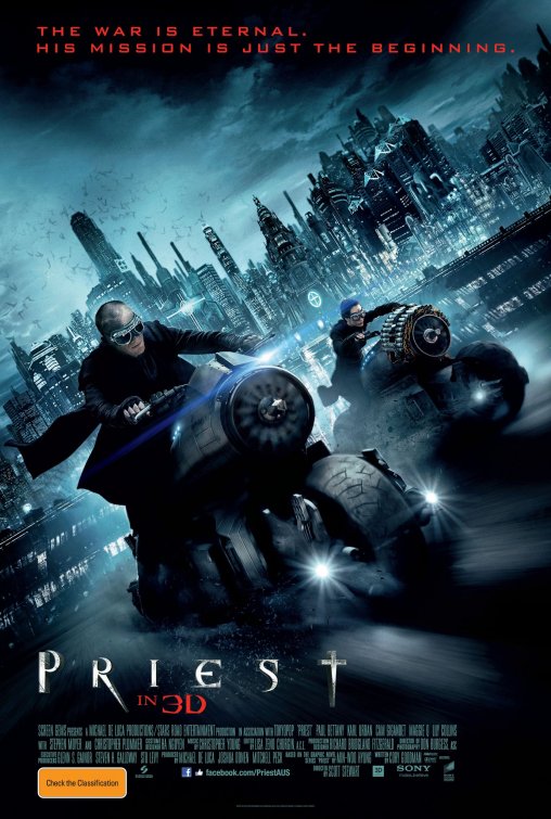 1000 piece jigsaw puzzle for the movie poster: Priest (2011) ver10