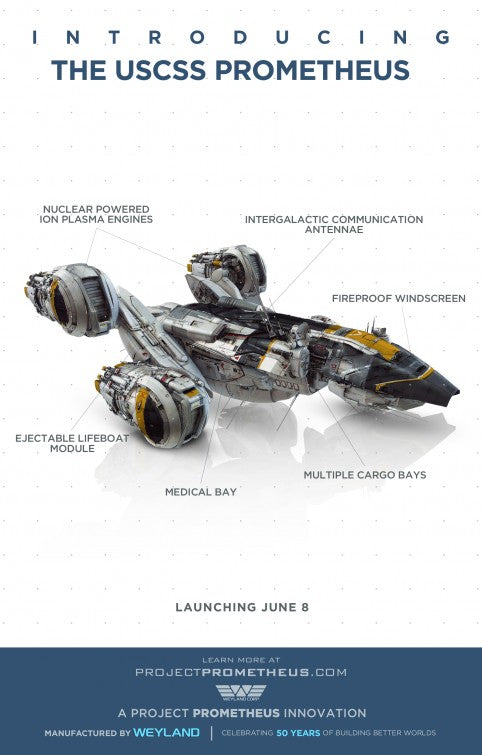 1000 piece jigsaw puzzle for the movie poster: Prometheus (2012) ver6