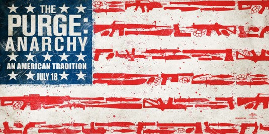 1000 piece jigsaw puzzle for the movie poster: The Purge: Anarchy (2014) ver16