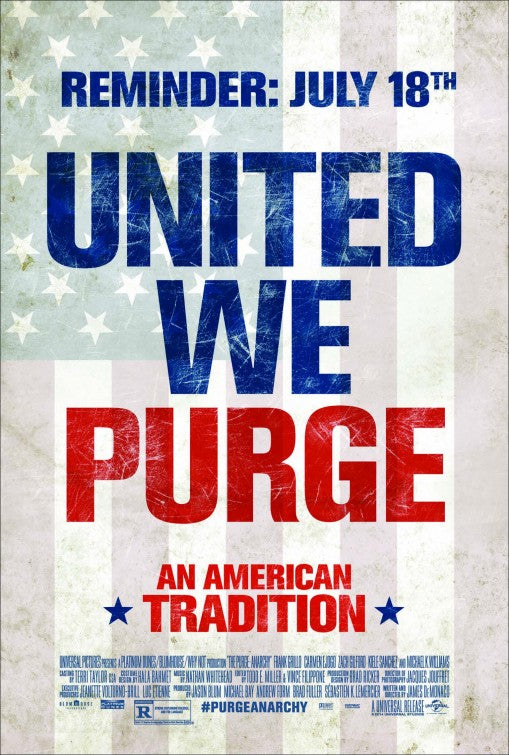 1000 piece jigsaw puzzle for the movie poster: The Purge: Anarchy (2014) ver17