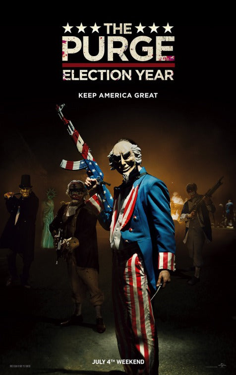1000 piece jigsaw puzzle for the movie poster: The Purge: Election Year (2016) ver2