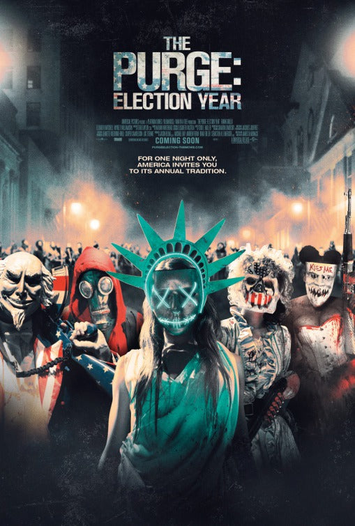 1000 piece jigsaw puzzle for the movie poster: The Purge: Election Year (2016) ver3
