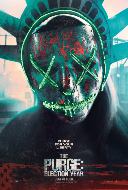 1000 piece jigsaw puzzle for the movie poster: The Purge: Election Year (2016) ver6