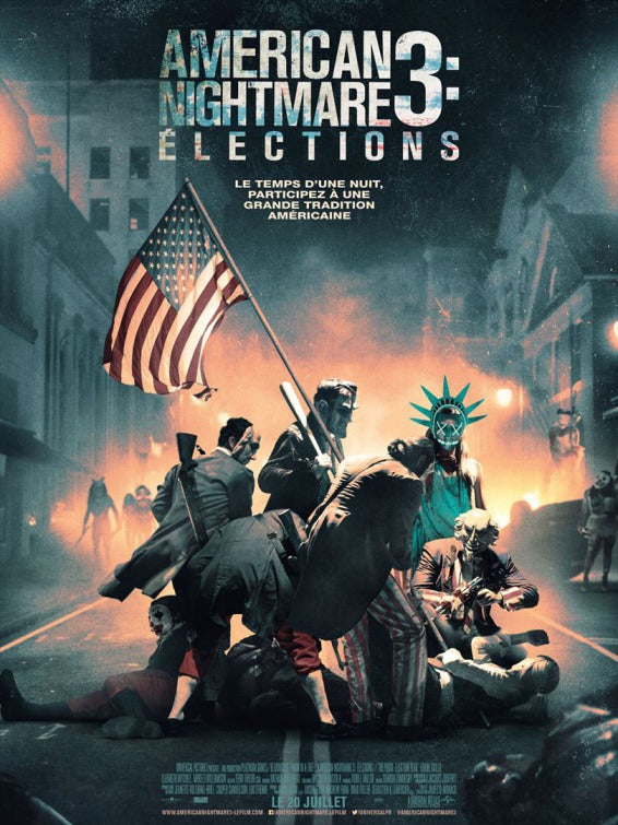 1000 piece jigsaw puzzle for the movie poster: The Purge: Election Year (2016) ver9