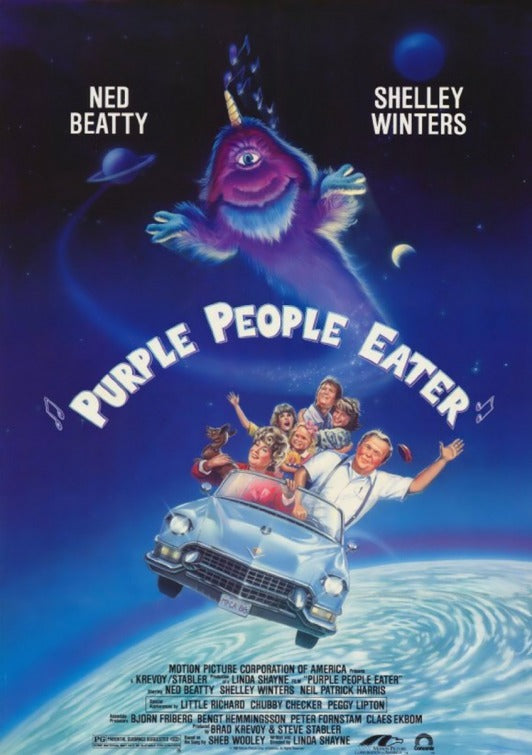 1000 piece jigsaw puzzle for the movie poster: Purple People Eater (1988)