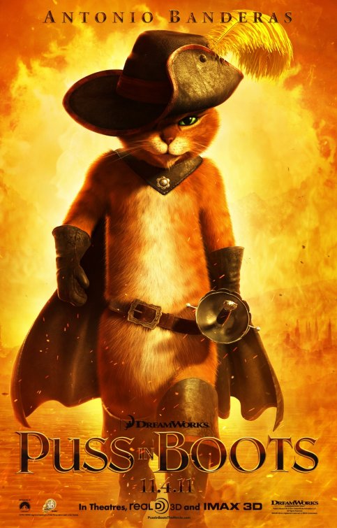 1000 piece jigsaw puzzle for the movie poster: Puss in Boots (2011) ver2