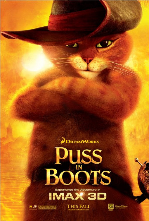 1000 piece jigsaw puzzle for the movie poster: Puss in Boots (2011) ver7