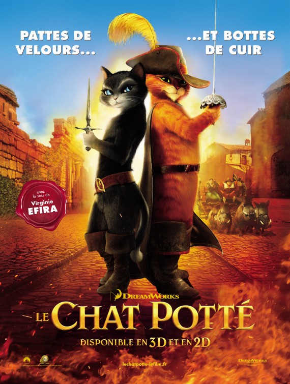 1000 piece jigsaw puzzle for the movie poster: Puss in Boots (2011) ver9