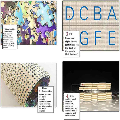 There are letter hints on the back of the puzzle to reduce the difficulty.