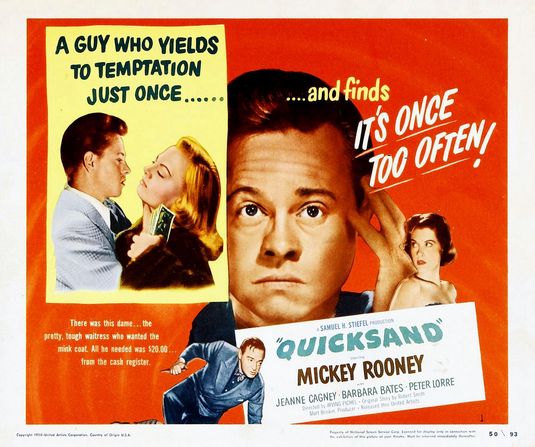 the movie poster: Quicksand (1950)