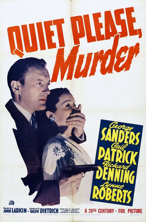 the movie poster: Quiet Please: Murder (1942)