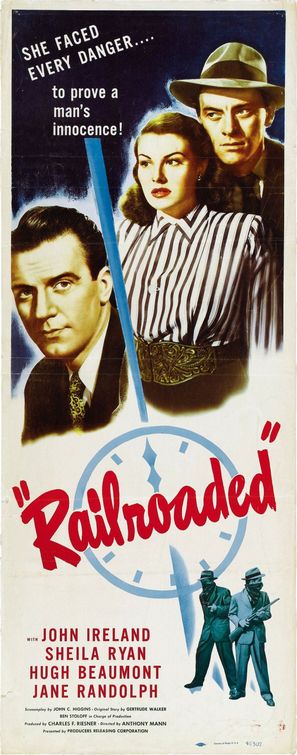 the movie poster: Railroaded! (1947) ver2