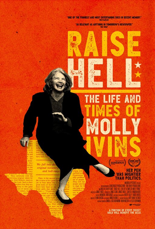 1000 piece jigsaw puzzle for the movie poster: Raise Hell: The Life & Times of Molly Ivins (2019)
