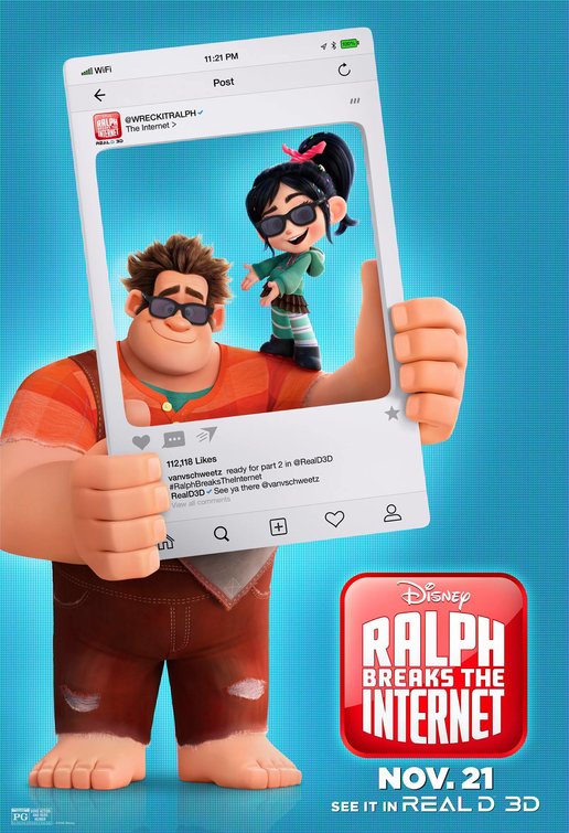 1000 piece jigsaw puzzle for the movie poster: Ralph Breaks the Internet: Wreck-It Ralph 2 (2018) ver18