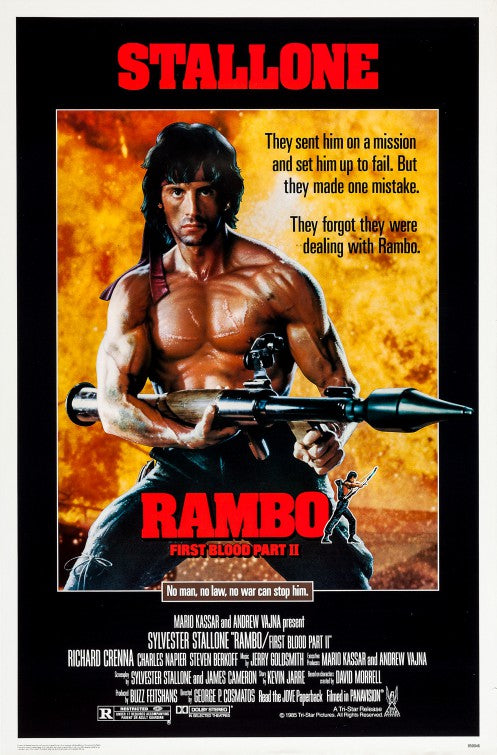 the movie poster: Rambo: First Blood Part II (1985)