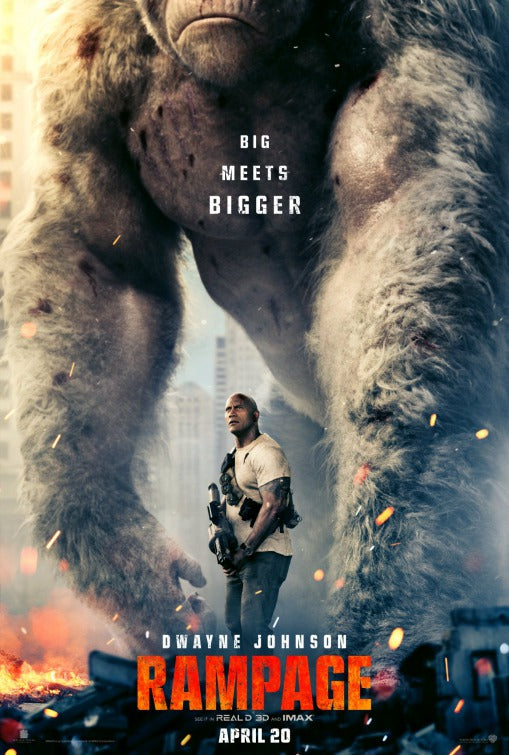 1000 piece jigsaw puzzle for the movie poster: Rampage (2018)