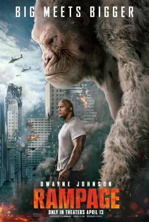 1000 piece jigsaw puzzle for the movie poster: Rampage (2018) ver3