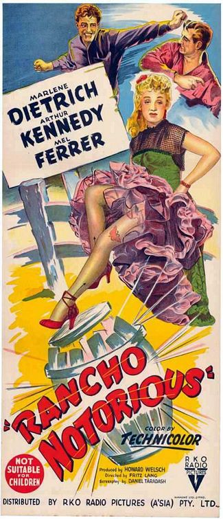 the movie poster: Rancho Notorious (1952)