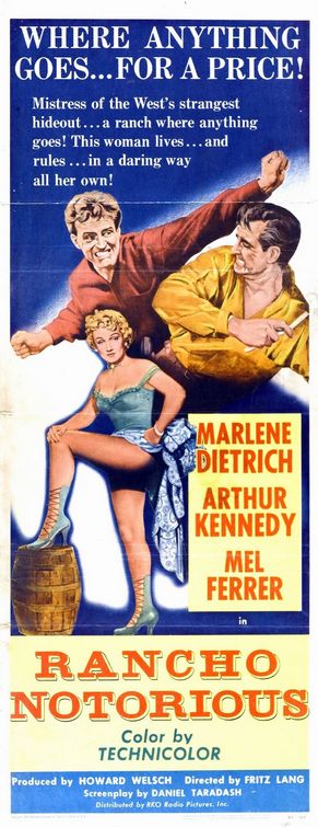 the movie poster: Rancho Notorious (1952) ver2
