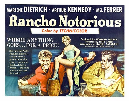 the movie poster: Rancho Notorious (1952) ver3