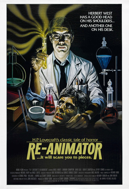 the movie poster: Re-animator (1985)