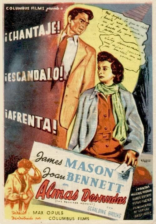 the movie poster: The Reckless Moment (1949) ver3