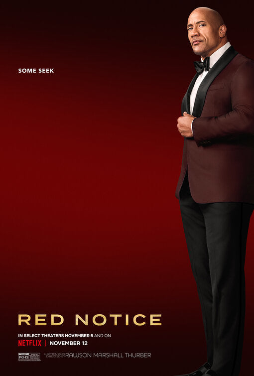 1000 piece jigsaw puzzle for the movie poster: Red Notice (2021) ver2